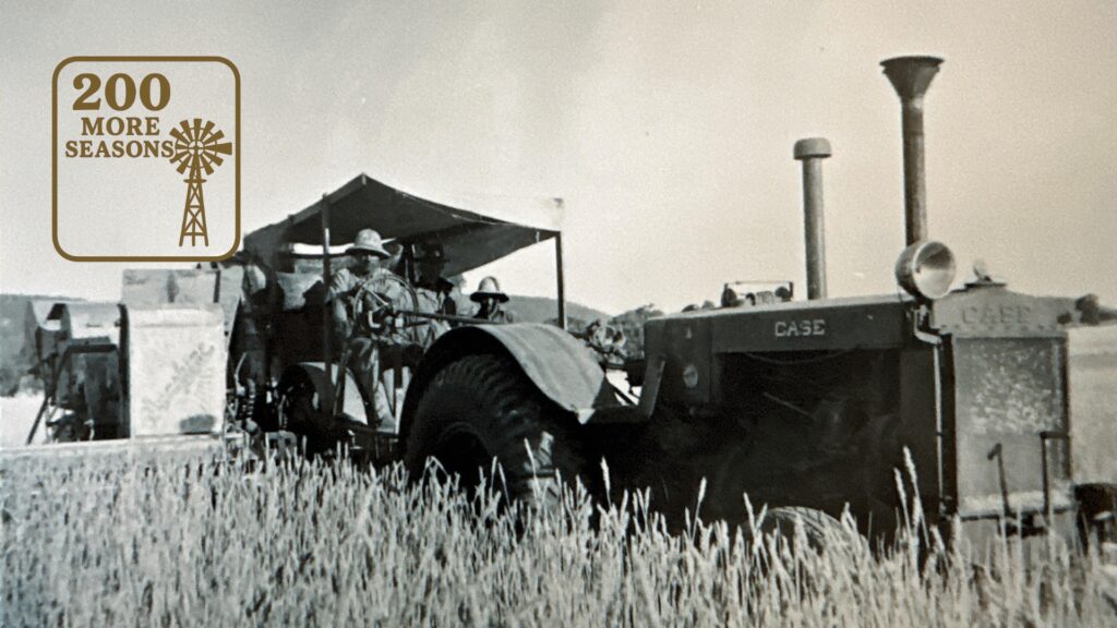 Grandfather tractor and harvester 200 more seasons